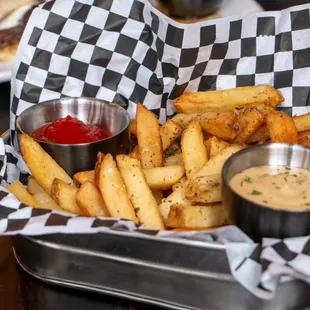 Frites Street Fries - the best fry you&apos;ll ever taste, brown butter, salt + pepper, lemon garlic aioli