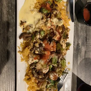 a plate of food on a table