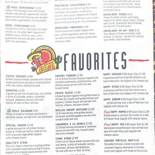 Chimichangas, Enchiladas &amp; Favorites