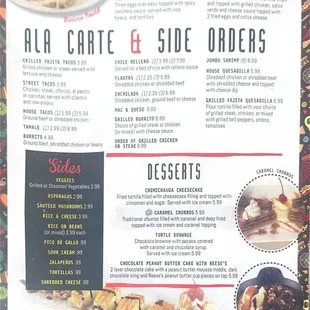 Side Orders &amp; Desserts