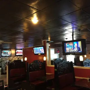 the inside of a restaurant