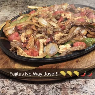 Steak, chicken and shrimp!!!