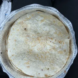 a freshly baked tortilla
