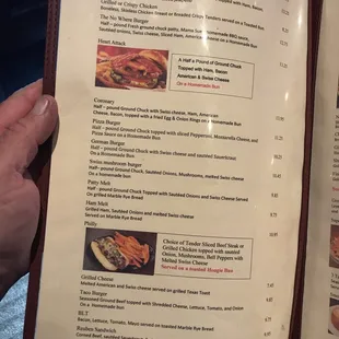the menu