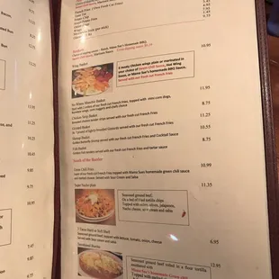 the menu