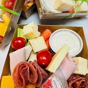 Min charcuterie in our grab and go case daily