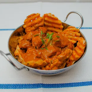 Chicken Tikka Masala Waffle Fries