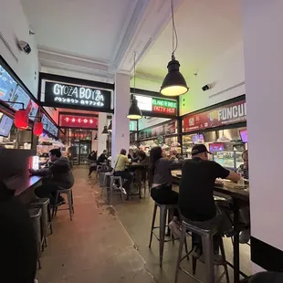 FoodHall dining interior, facing entry doors