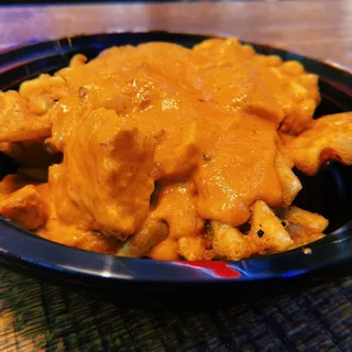 Waffle Fries with Chicken Tikka Masala
