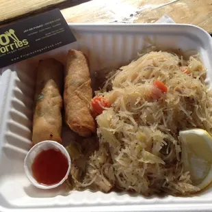 Lumpia $3 + Pancit $7