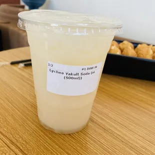 Lychee Yakult Soda