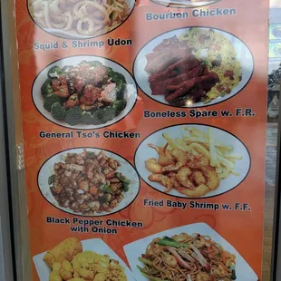 ramen and noodles, menu