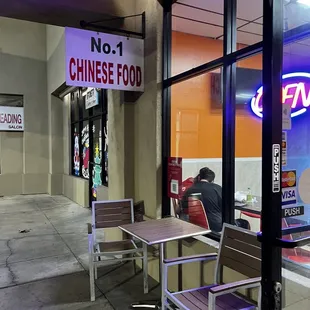 a person sitting at a table