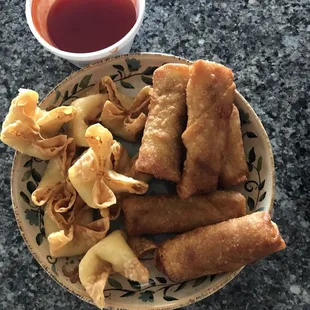 Crab Meat Rangoon&apos;s and Egg Rolls