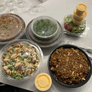 9. Avocado Salad  4. Seaweed Salad  Chicken Build Your Own Poke Bowl  Vegetable Fried Rice  Chicken Fried Rice