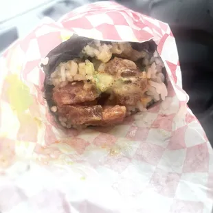 Most of the marinated tuna ended up on the bottom of the burrito is my only minor gripe