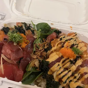 Original (LT) and spicy garlic (RT)