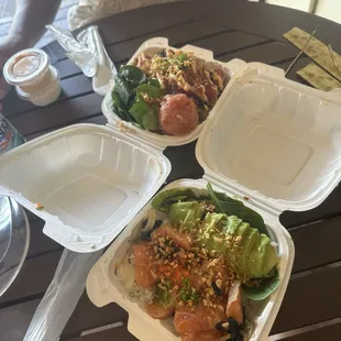 Poke bowls
