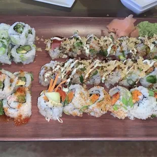 sushi and sashimi, sashimi, sushi, food