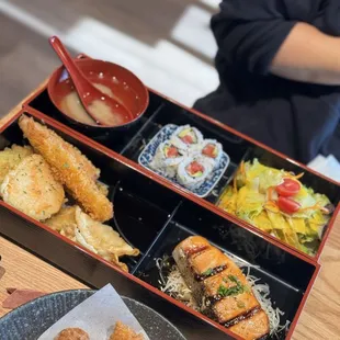 Lunch bento with Salmon