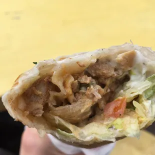 Chicken Wrap innards shot