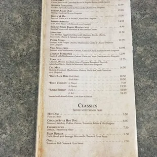 Classics and Sals specialties