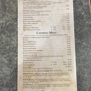 Catering, Mexican food and desserts