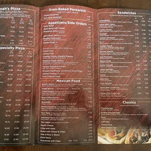 Menu.