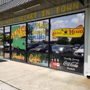 the front of the restaurant