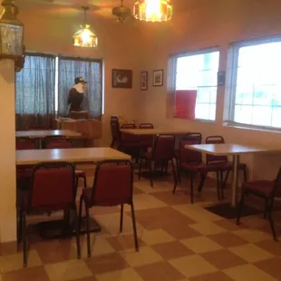 a view of the dining room