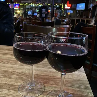 two glasses of wine