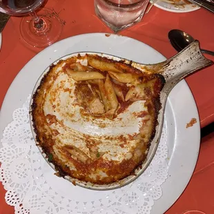 Remnants of chicken Pollo Alla Parmigiana - big portion, if coming with a group I recommend eating family style