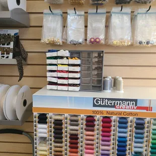 Notions, trims, and buttons