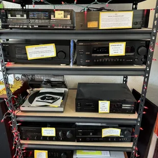 Record players for sale.