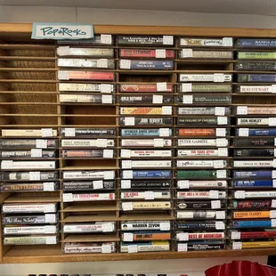 Pop and rock cassette tapes for sale.