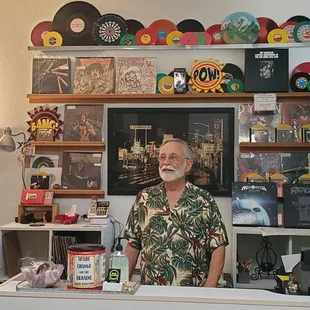 Owner Steve Schroeder in his happy place