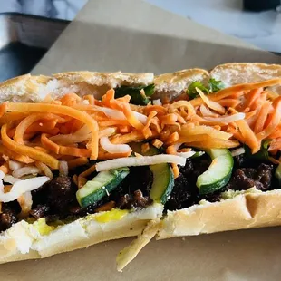 Grilled pork sandwich - bahn mi