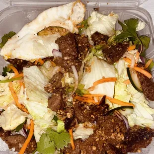 Shaking beef salad.