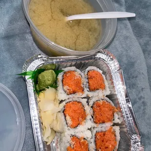 Miso Soup  Spicy Spicy Crunchy Tuna Roll