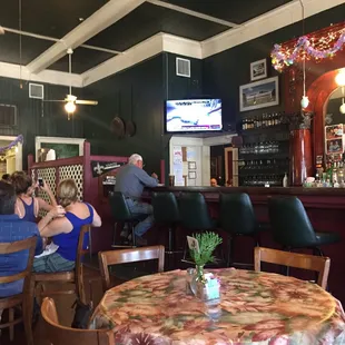 Cozy restaurant and bar.  Convivial atmosphere.