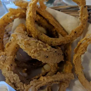 Awesome hand battered onion rings