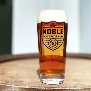 a glass of noble ale