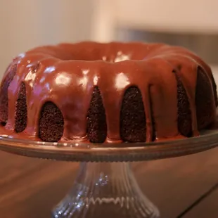 Chocolate Bundt Cake with Ganache Icing