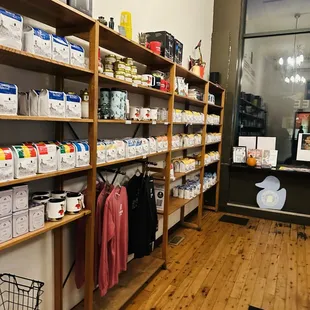 the inside of a coffee shop