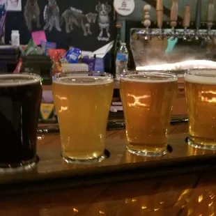 Flight of 4, wick perk, thin lips, maintain, saison.