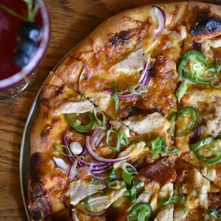 BBQ Chicken + Bacon Pizza