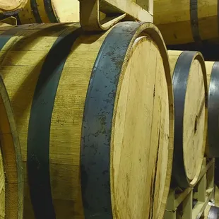 The all-important barrels of whiskey.
