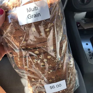 Multi-grain Sandwich loaf - old packaging (and price?) from 2017 but the bread hasn&apos;t changed