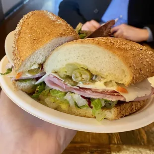 Italian sandwich on semolina