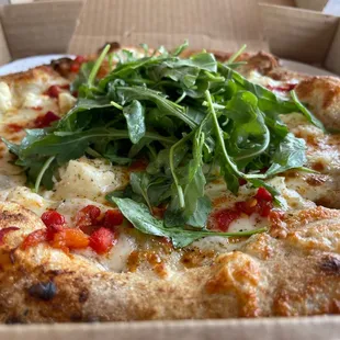 Daily Pizza - different every day this was red pepper, mozzarella and arugula